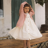 Lil Atelier Sukienka dla dziewczynki NMFFLORES Coconut Milk