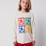 Bobo Choses Long-Sleeve T-Shirt Rainbow Mr Pencil Offwhite